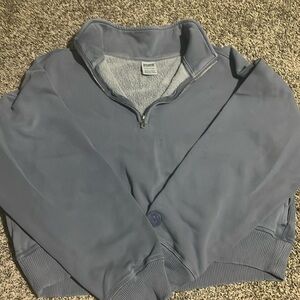 Cropped quarter zip pink hoodie